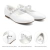 Girls Wedding Dress Shoes Ballet Flats Flower Party Mary Jane with Beaded Straps Toddler/Little/Big Kids