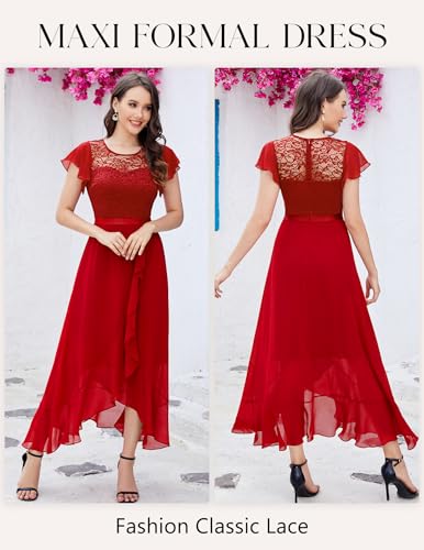 Formal Dresses for Women 2025 Wedding Guest with Slit Cocktail Elegant Lace Long Prom Dress