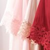 Women Lace Trim Robe Short Kimono Gown Silky Bathrobe for Bride Bridesmaid Nightgown