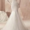 Lace Wedding Dresses for Bride 2024 V Neck Appliques Beaded Boho Bridal Gown