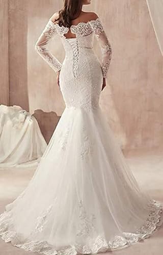 Lace Wedding Dresses for Bride 2024 V Neck Appliques Beaded Boho Bridal Gown