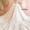 Strapless Wedding Dresses for Women Lace Applique A Line Bride Wedding Dresses Corset Long Tulle Bridal Gown ZZ-W22