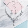 Bridal Jewelry with Crystal Necklace and Earrings Elegant Wedding Dress Accessory for Brides and Bridesmaids Unique Pendant