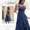 Women's Cocktail Tea Party Beach Dresses Formal Graduation Wedding Guest Chiffon Summer Evening Elegant Dress 2025
