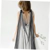 Tulle Shawl For Wedding Dress: Mesh Long Cape For Bridal Women - Lace Wedding Shawl For Bridesmaids And Outdoor Ceremonies