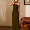 Women Elegant Summer Bodycon Maxi Dress Halter Neck Formal Wedding Guest Cocktail Party Long Dresses