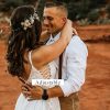 Boho Lace Wedding Dresses for Bride Spaghetti Strap Sweetheart A Line Sleeveless Courthouse Bridal Gowns