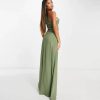 One Shoulder Bridesmaid Dresses for Women 2025 Ruched Chiffon A Line Long Formal Evening Dress with Slit