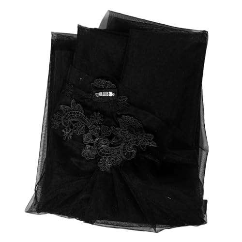 Tulle Shawl For Wedding Dress: Mesh Long Cape For Bridal Women - Lace Wedding Shawl For Bridesmaids And Outdoor Ceremonies