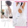 393.7 in Corset Lacing Women's Tie Back for Wedding Bridal Gown Lace Up Corset Satin Adjustable Dress Sash Cord Replacement