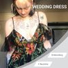 Floral Embroidery Wedding Dress for Bride A Line Long Tulle Boho Could Shoulder Sleeves Outdoor Country Gowns