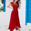 Formal Dresses for Women 2025 Wedding Guest with Slit Cocktail Elegant Lace Long Prom Dress