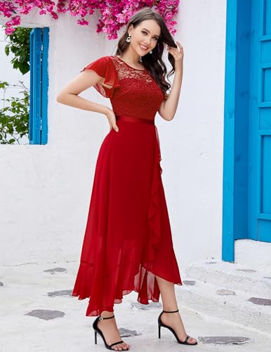 Formal Dresses for Women 2025 Wedding Guest with Slit Cocktail Elegant Lace Long Prom Dress