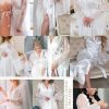 Eouaer Women's Satin Kimono Robe for Bridesmaid and Bride Wedding Party Getting Ready Short Robe