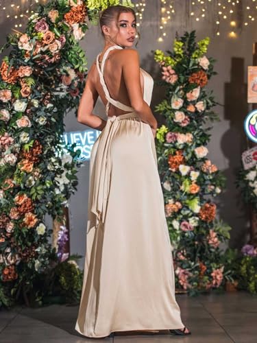 Women Infinity Dress for Bridesmaid Long Evening Maxi Wrap Dresses Convertible Prom Wedding Gown