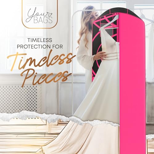 Wedding Dress Garment Bag - Garment Bags for Travel & Hanging Clothes or Storage - 72" Wedding Dress Bag for Gowns Long with 20"