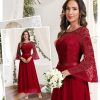 Women's Formal Dresses 2025 Wedding Guest Dress Bell Sleeve Bridesmaid Dresses Maxi Evening Dress