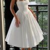Women Summer Halter Dress Low Cut Sleeveless A Line Tulle Swing Flowy Tea Length Dress Corset Prom Formal Ball Gowns