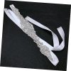 1pc Rhinestone Bridal Girdle for Wedding Dress Bridesmaid Belt Maple Leaf Decoration for Formal Occasions and Parties