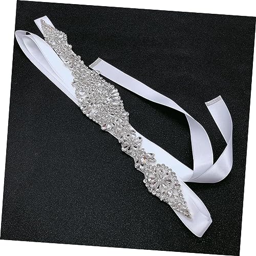 1pc Rhinestone Bridal Girdle for Wedding Dress Bridesmaid Belt Maple Leaf Decoration for Formal Occasions and Parties