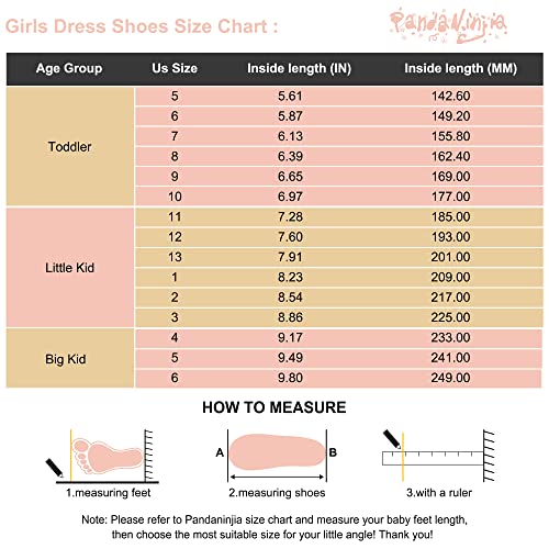 Rika Girls Dress Shoes Flower Girl Mary Jane Flats Wedding Party School Shoes for Toddler Little Kid Big Kid