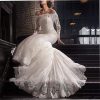 Lace Wedding Dresses for Bride 2024 V Neck Appliques Beaded Boho Bridal Gown