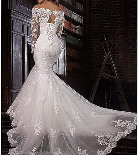 Lace Wedding Dresses for Bride 2024 V Neck Appliques Beaded Boho Bridal Gown