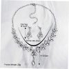 Bridal Jewelry with Crystal Necklace and Earrings Elegant Wedding Dress Accessory for Brides and Bridesmaids Unique Pendant