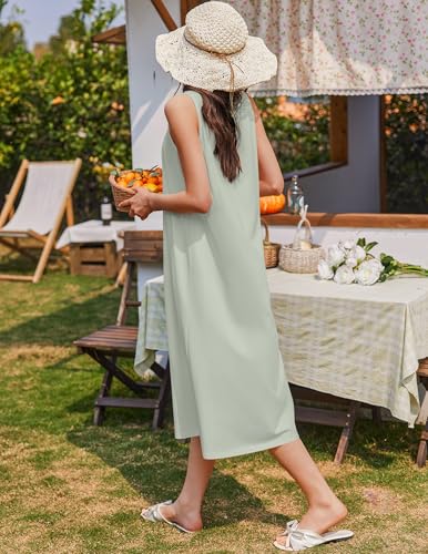 Nightgowns for Women Cotton Long Night Gown Sleeveless Sleep Dress Victorian Nightdress Ladies Sleepwear S-XXXL