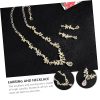 1set Elegant Bridal Jewelry Waterdrop Necklace Earrings for Wedding Dress Accessories Beautiful Zirconia Design Ear for Brides