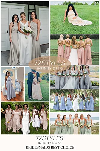 Infinity Dress with Bandeau, Convertible Bridesmaid Dress, Long, Plus Size, Multi-Way Dress, Twist Wrap Dress
