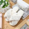 Personalized Initial Wedding Bride Slippers MRS Pearl Letter Makeup Bag Bridal Shower Gifts for Wedding Day (B)