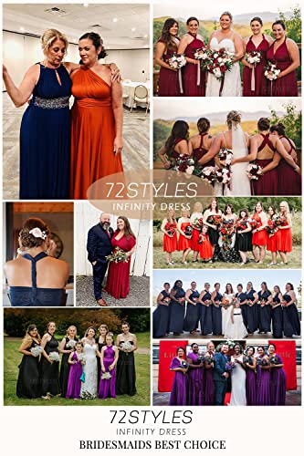 Infinity Dress with Bandeau, Convertible Bridesmaid Dress, Long, Plus Size, Multi-Way Dress, Twist Wrap Dress