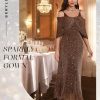 Sequin Formal Mother of The Bride Dress Cocktail Evening Wedding Dresses with Shawl