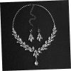 Bridal Jewelry with Crystal Necklace and Earrings Elegant Wedding Dress Accessory for Brides and Bridesmaids Unique Pendant